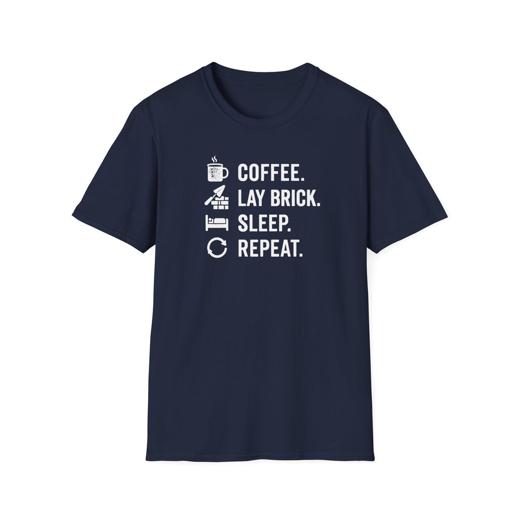 Coffee Lay Brick Sleep Repeat T-Shirt