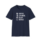 Coffee Lay Brick Sleep Repeat T-Shirt