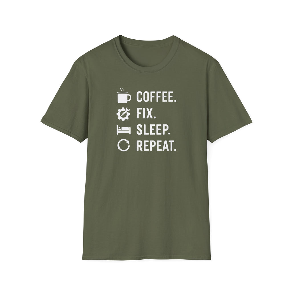 Coffee Fix Sleep Repeat T-Shirt