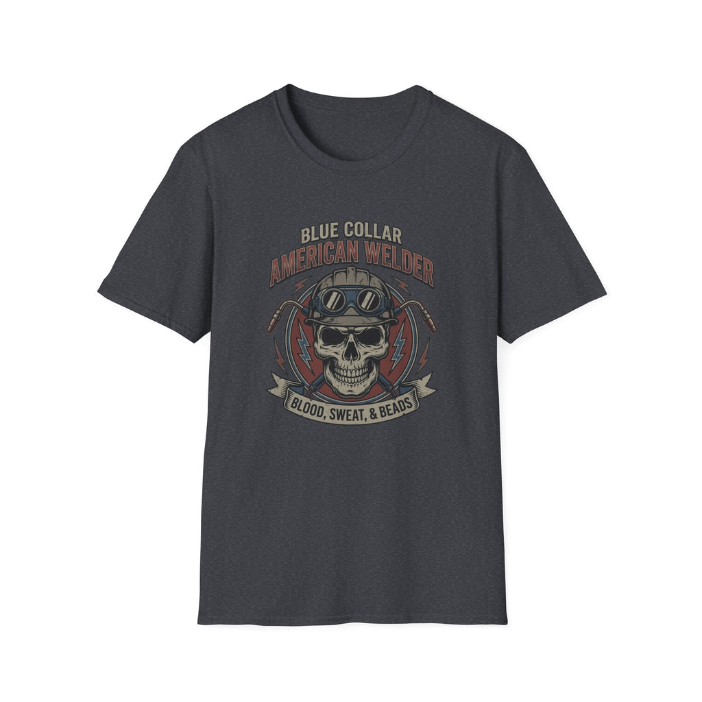 Blue Collar Welder Skull T-Shirt