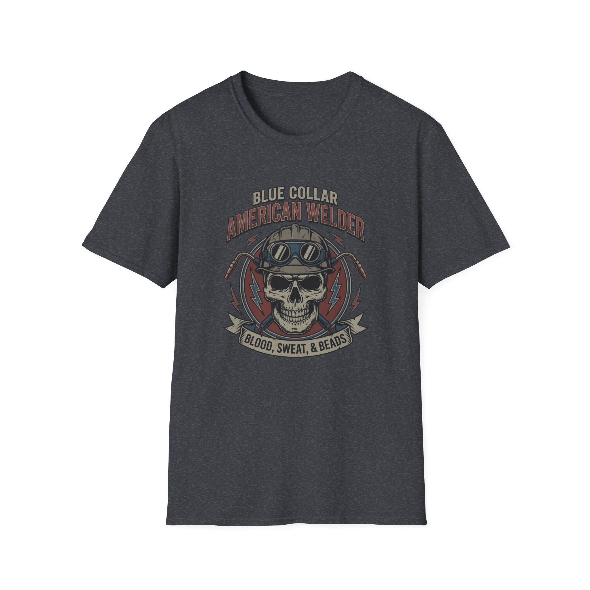 Blue Collar Welder Skull T-Shirt