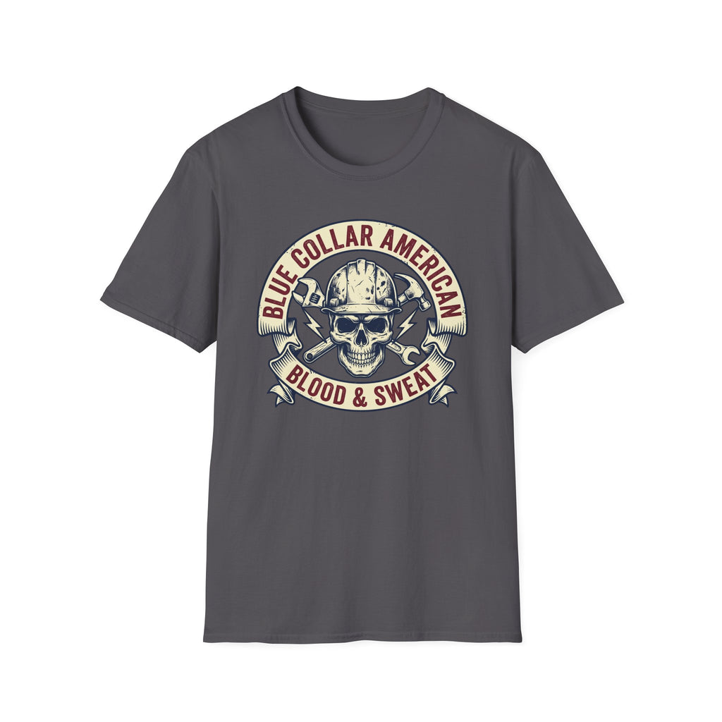 Blue Collar American Skull T-Shirt