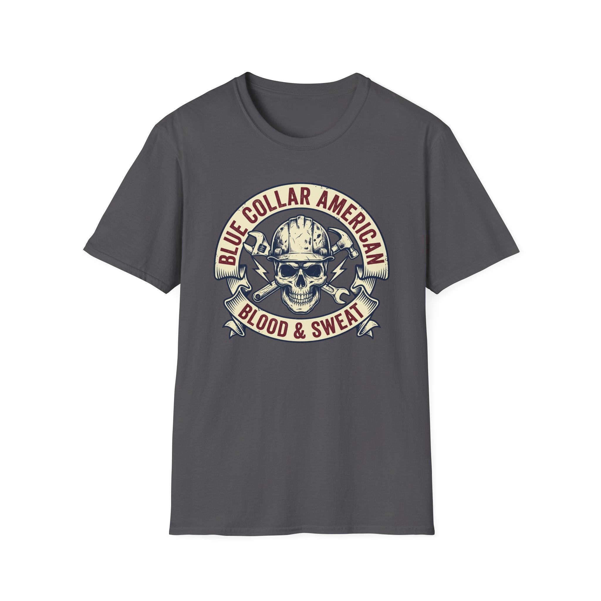 Blue Collar American Skull T-Shirt