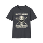 Blue Collar Ironworker Skull T-Shirt