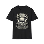 Blue Collar Electrician Skull T-Shirt