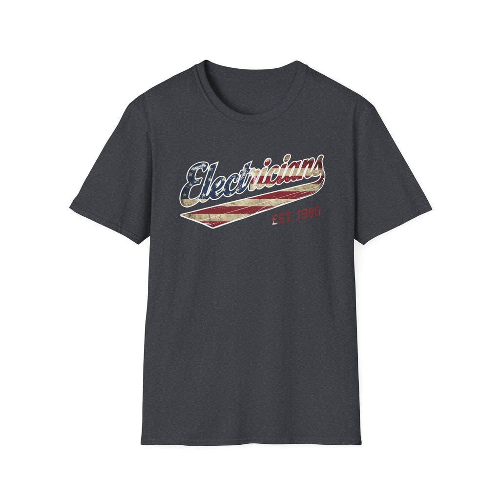 Electrician Patriotic Softball T-Shirt