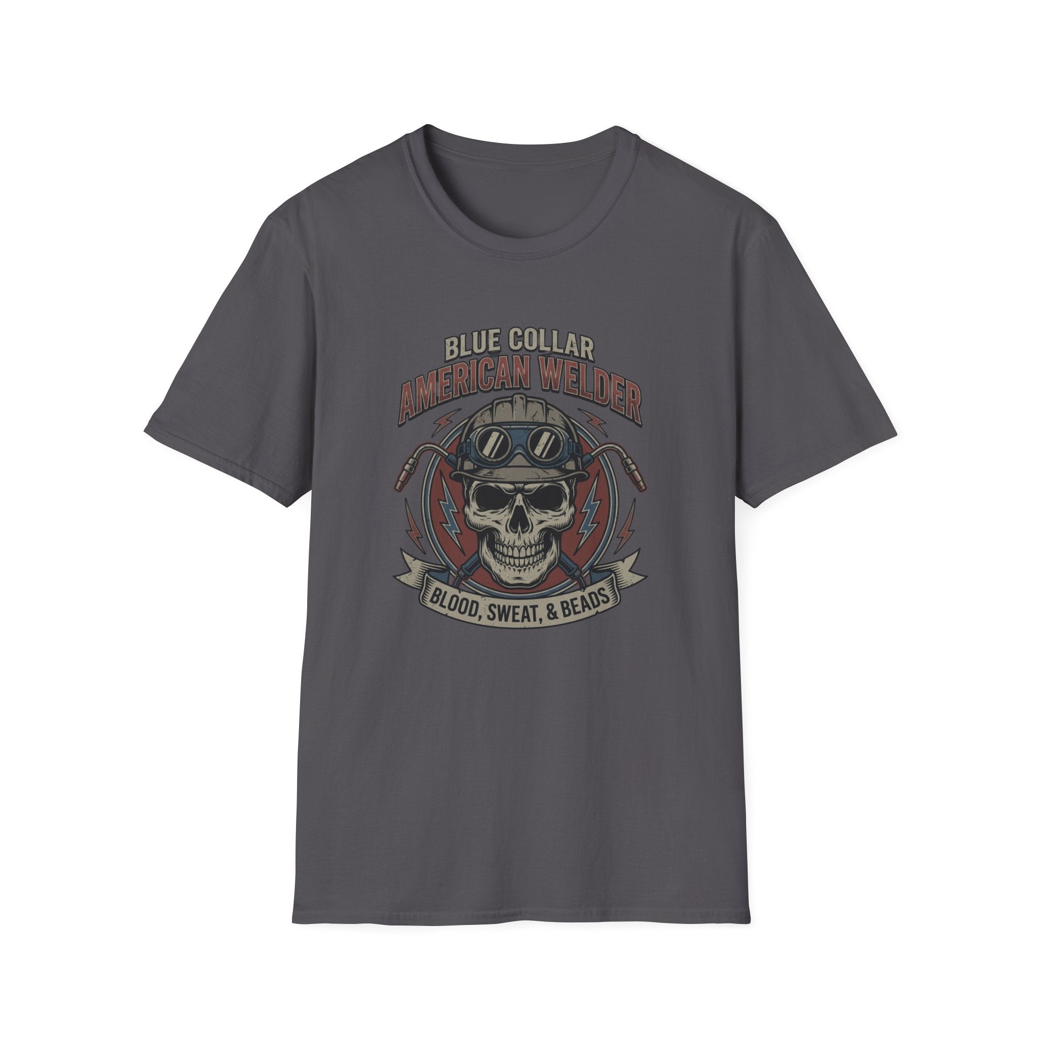 Blue Collar Welder Skull T-Shirt