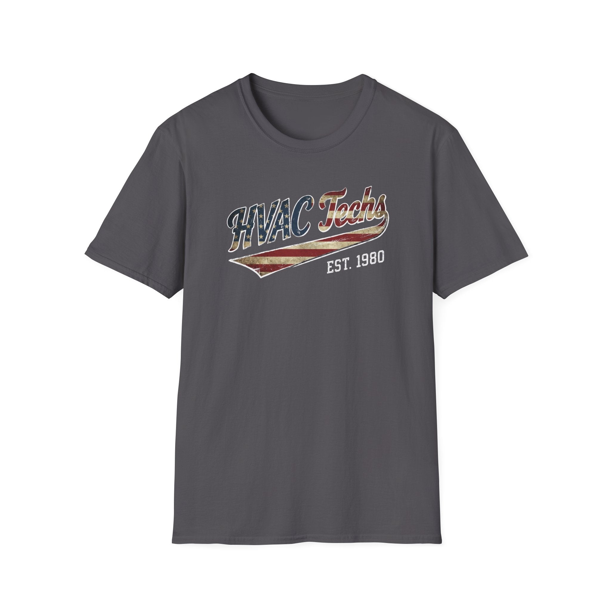 HVAC Techs Patriotic Softball T-Shirt