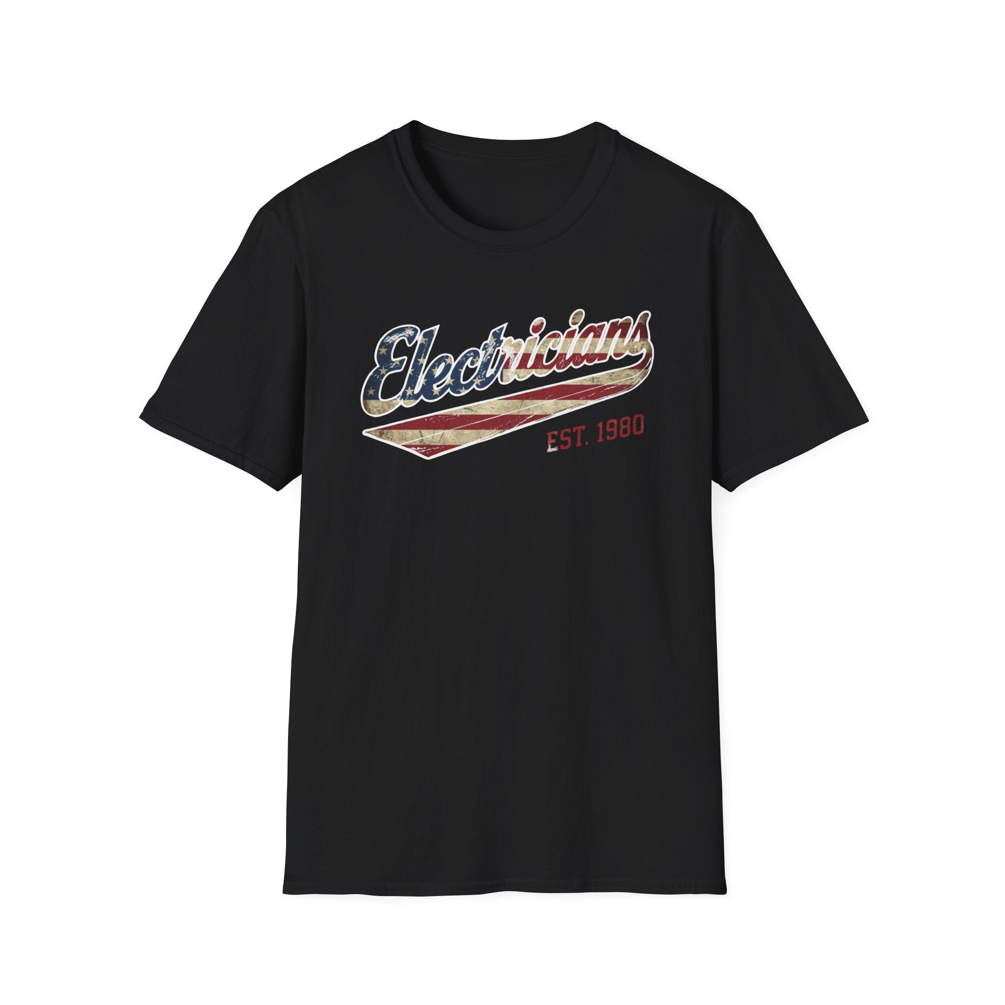 Electrician Patriotic Softball T-Shirt