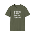 Coffee Wire Sleep Repeat T-Shirt