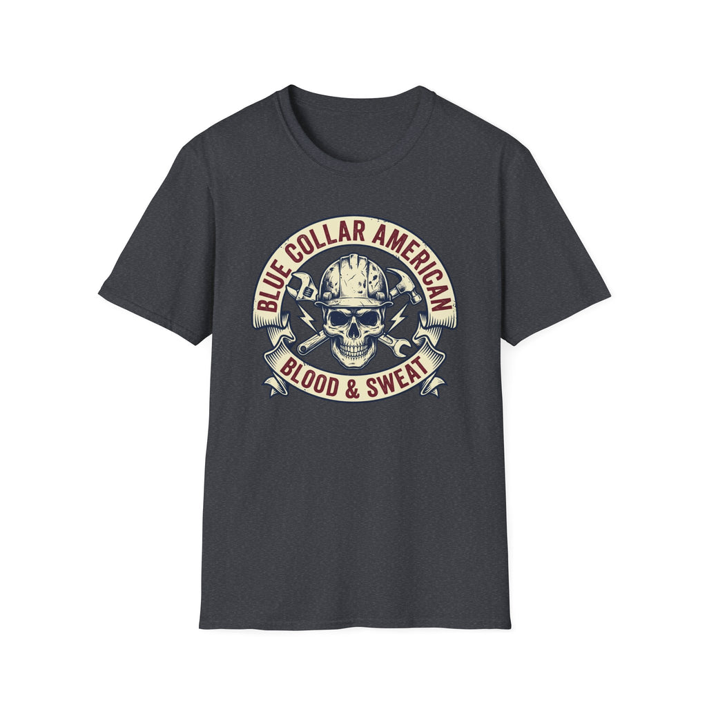 Blue Collar American Skull T-Shirt