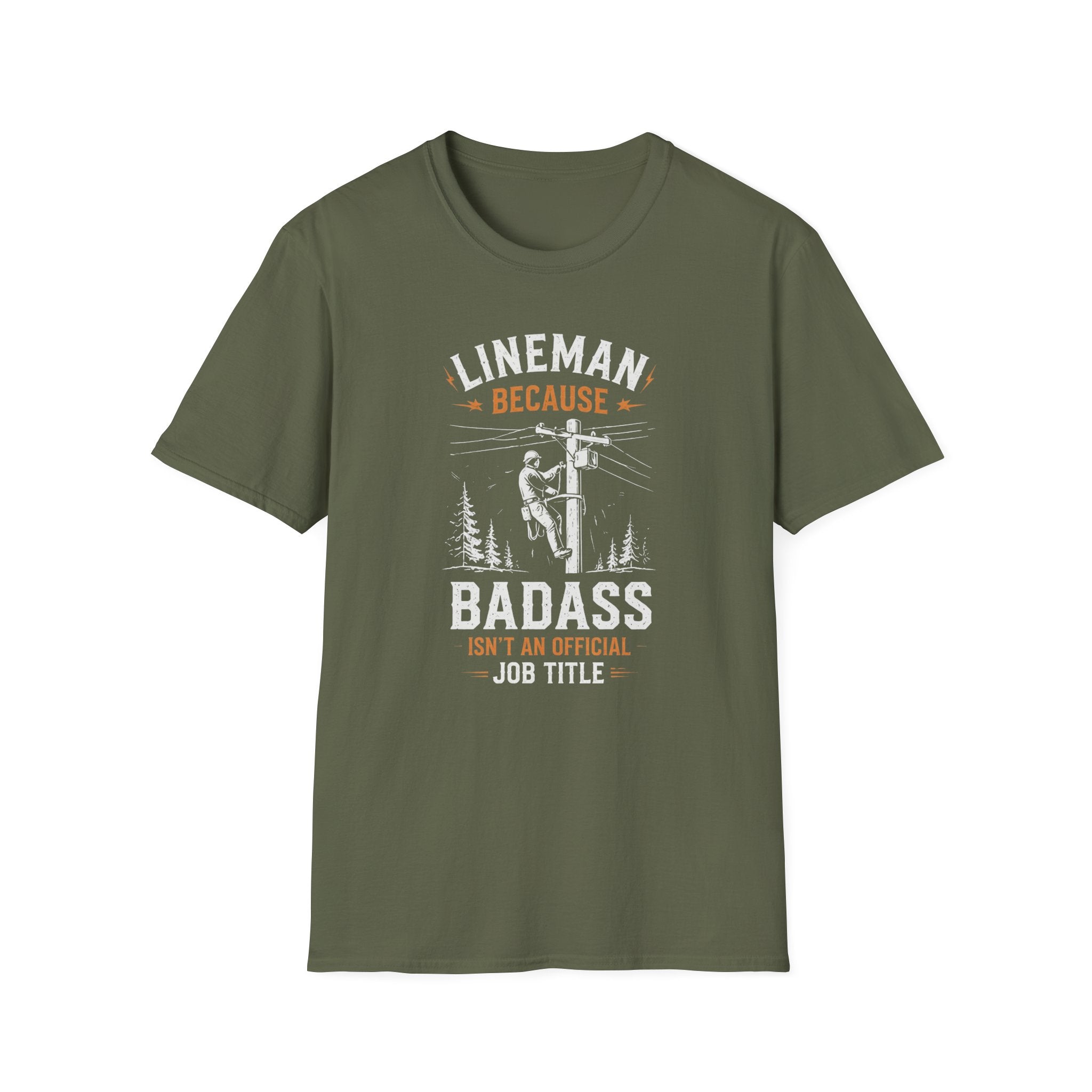 Lineman Because Badass Job Title T-Shirt