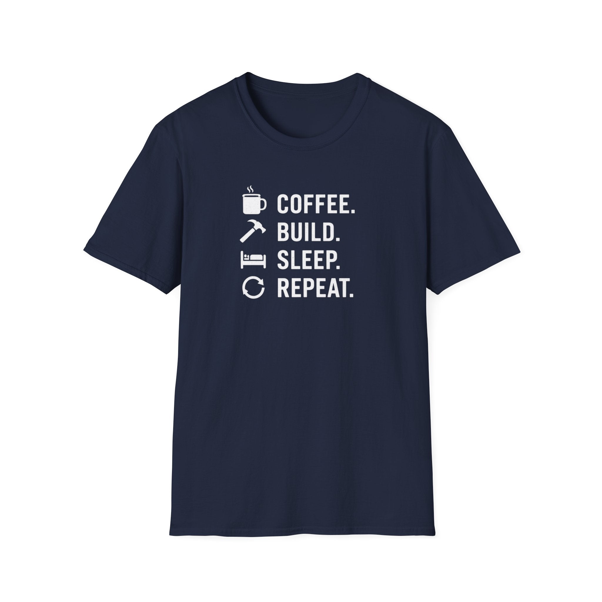 Coffee Build Sleep Repeat T-Shirt