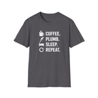 Coffee Plumb Sleep Repeat T-Shirt