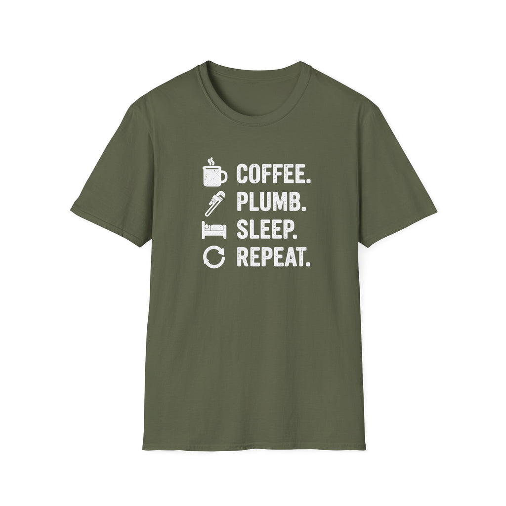 Coffee Plumb Sleep Repeat T-Shirt