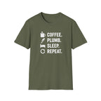 Coffee Plumb Sleep Repeat T-Shirt