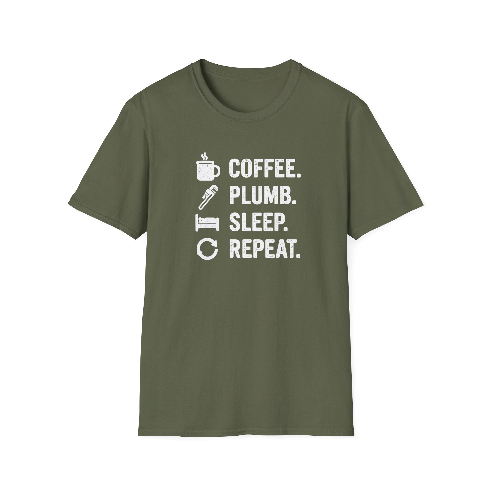 Coffee Plumb Sleep Repeat T-Shirt