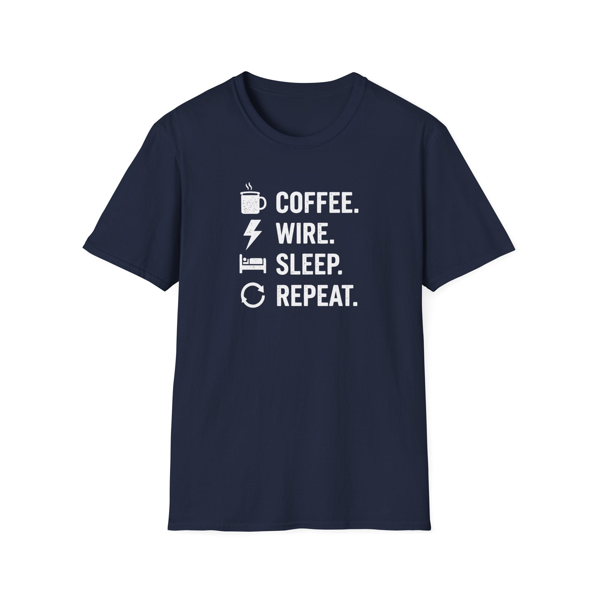 Coffee Wire Sleep Repeat T-Shirt