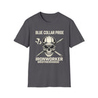 Blue Collar Ironworker Skull T-Shirt