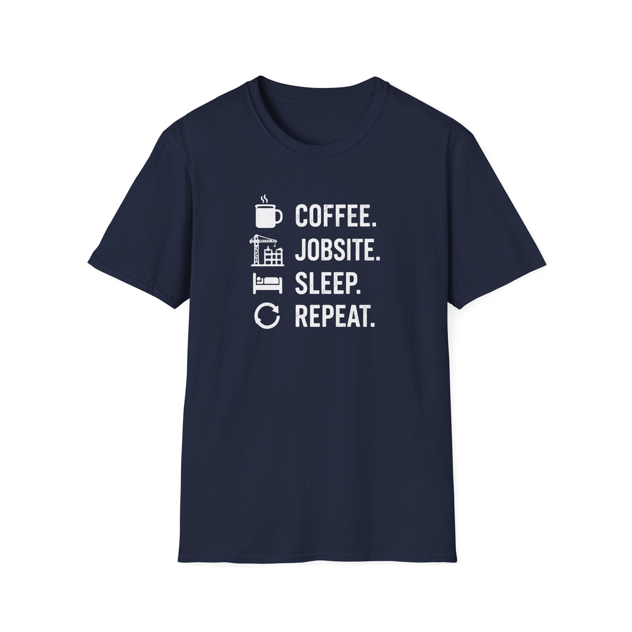 Coffee Jobsite Sleep Repeat T-Shirt
