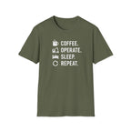 Coffee Operate Sleep Repeat T-Shirt