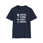 Coffee Plumb Sleep Repeat T-Shirt