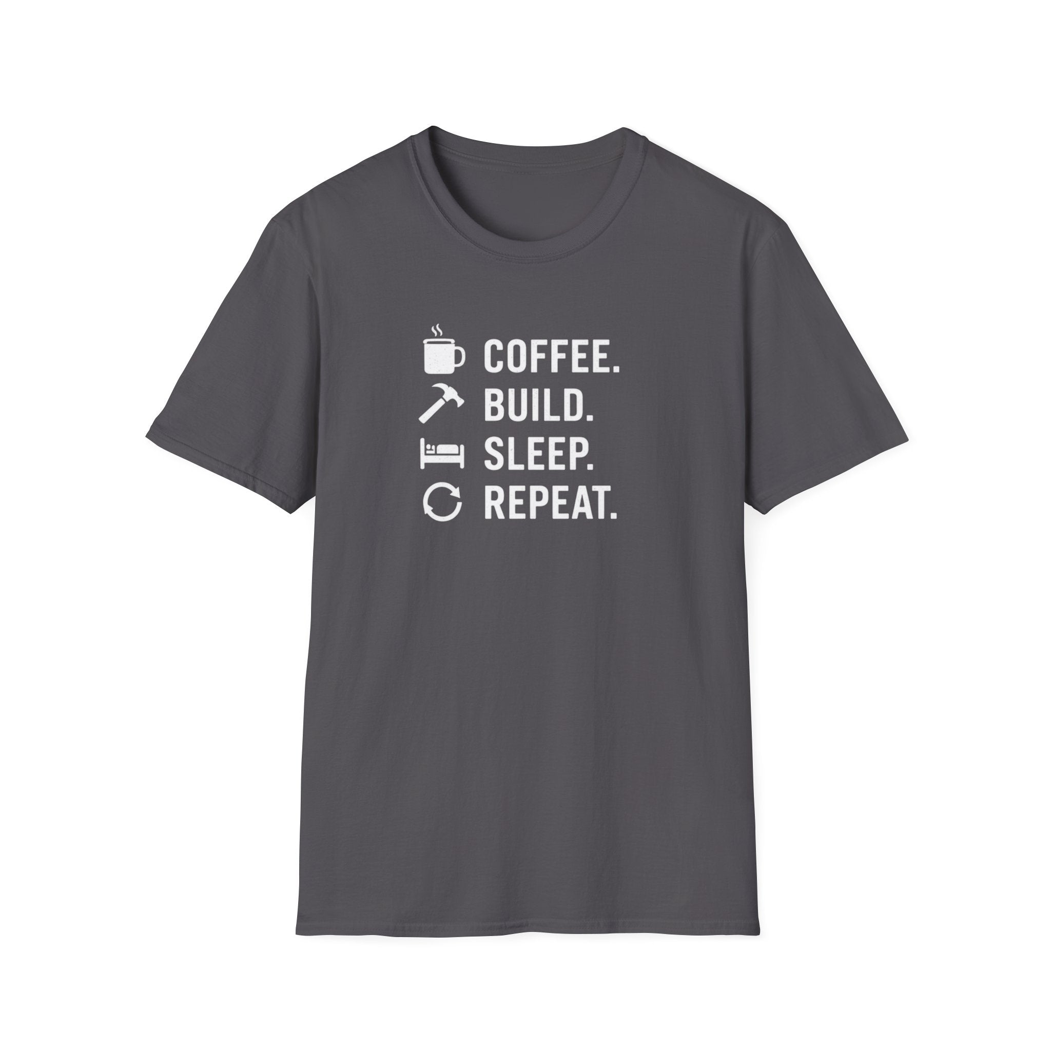 Coffee Build Sleep Repeat T-Shirt