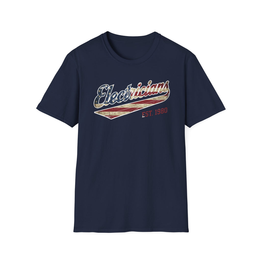 Electrician Patriotic Softball T-Shirt