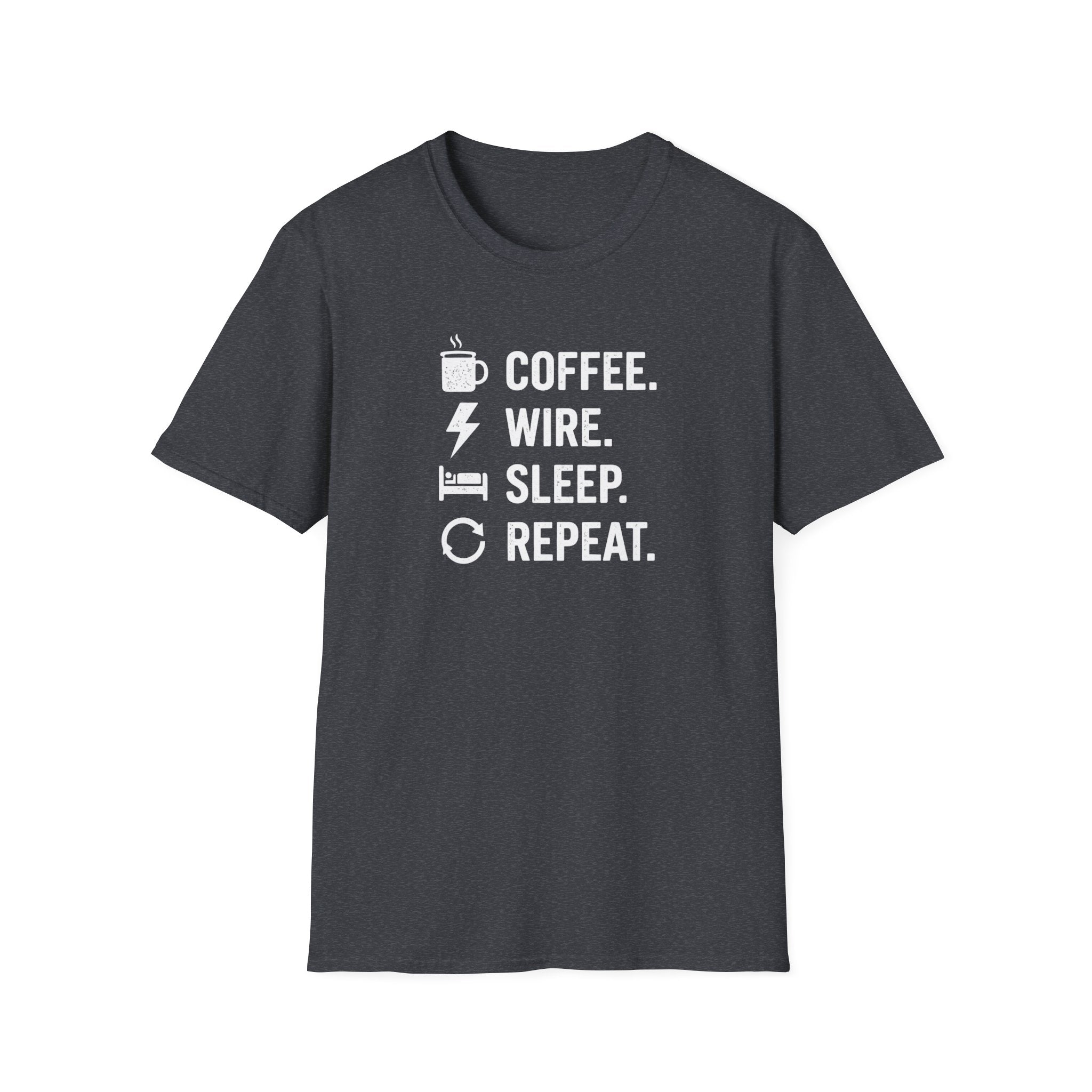 Coffee Wire Sleep Repeat T-Shirt