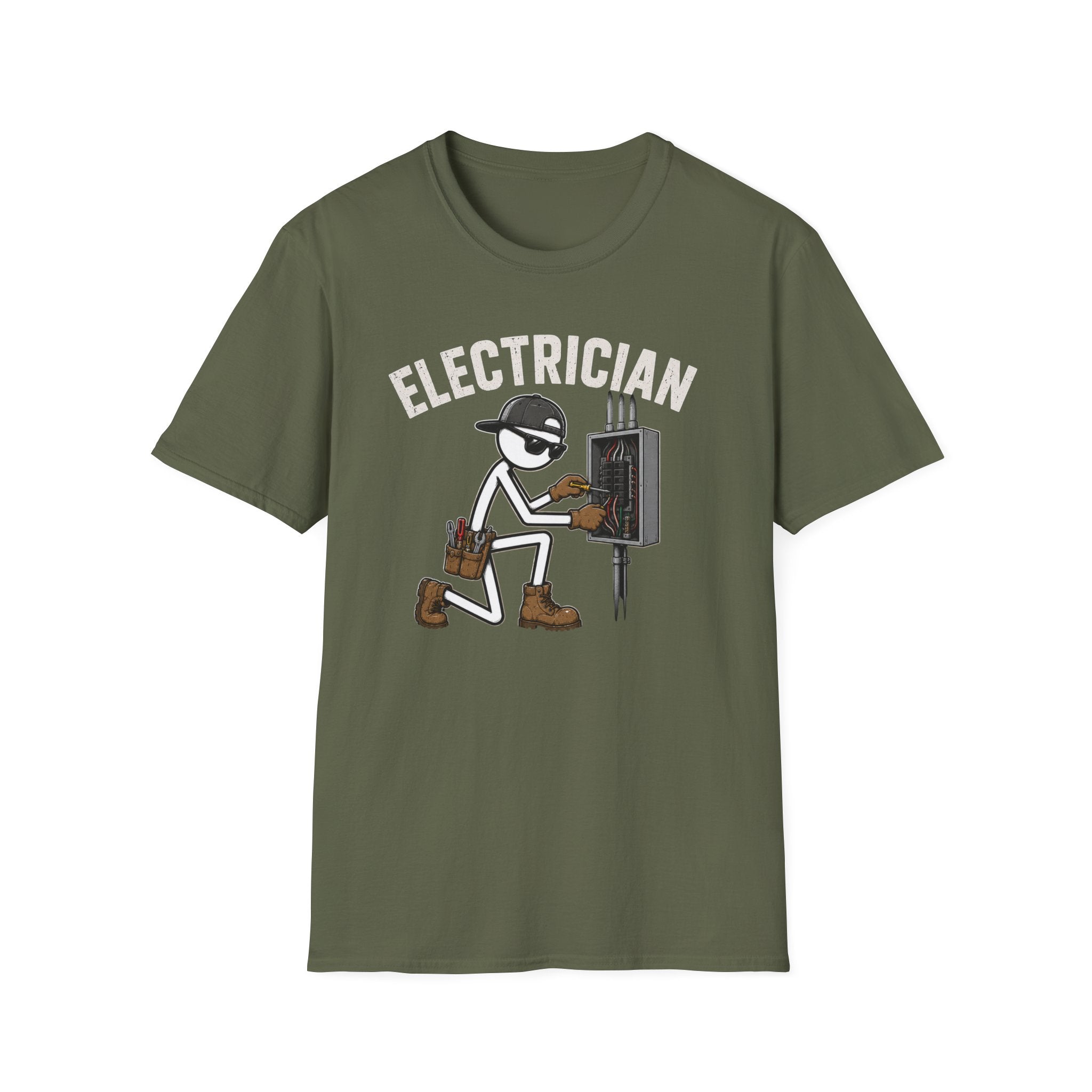 Electrician Stickman T-Shirt